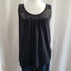 Lane Bryant Black Tank w/ Sequins